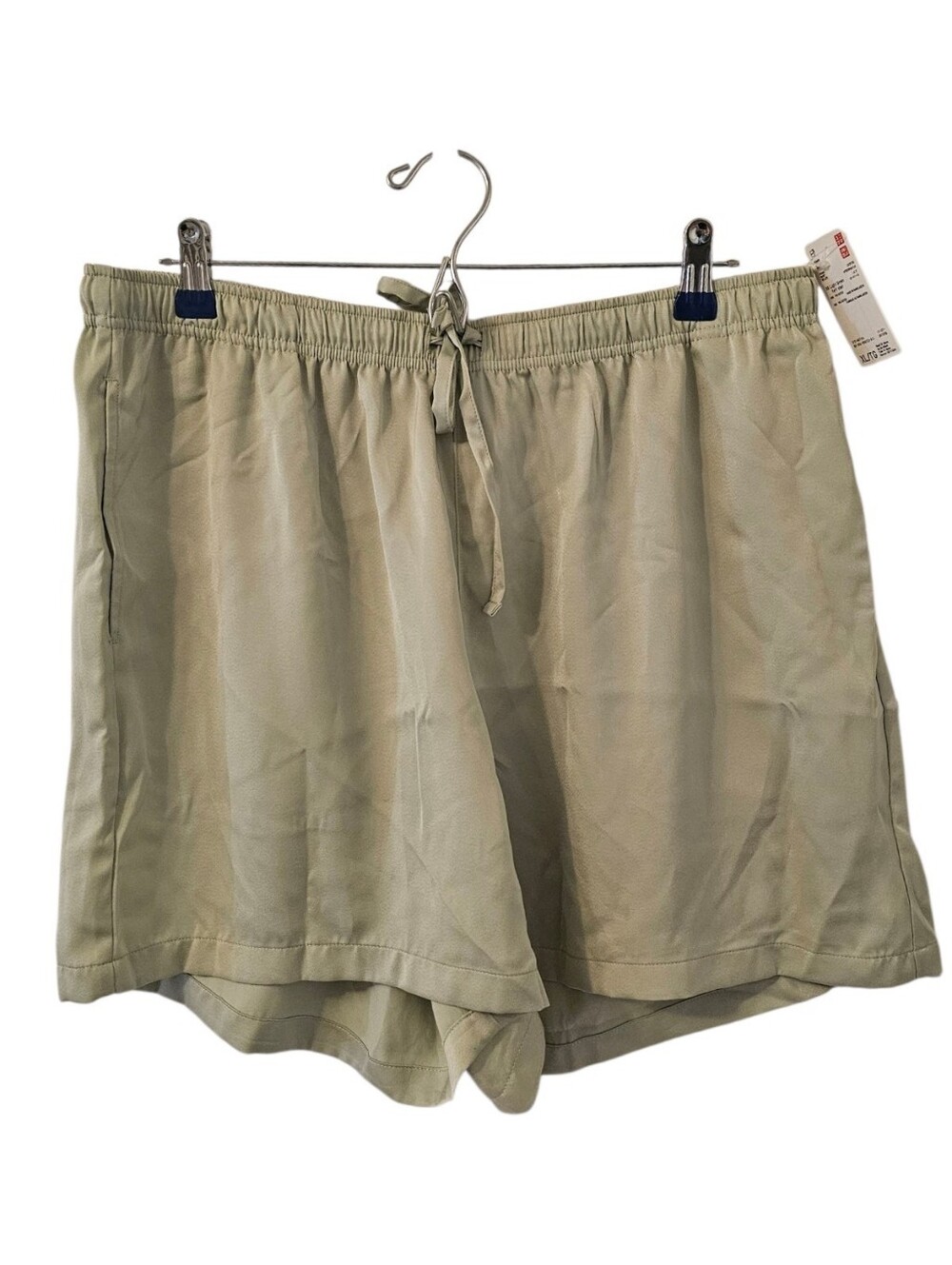 Light Green Uniqlo Women's Satin Relaco Shorts